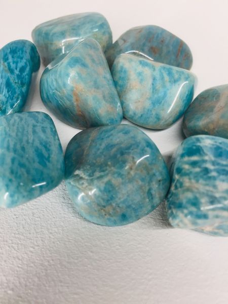 amazonitt amasonitt amazonite tromlet sten lommestein anheng stein krystall egenskap healing artikkel chakra angst kjøp nær deg drammen mystica
