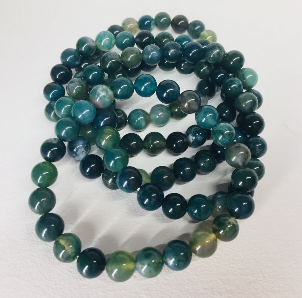 ARMBÅND MOS AGAT MOSAGAT KRYSTALLER STEINER EDELSTENER STEINSMYKKE NORSK NETTBUTIKK